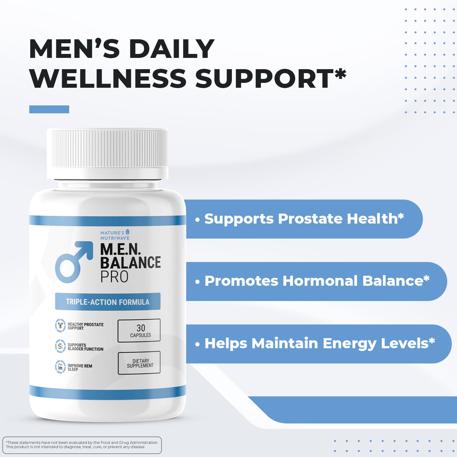 Men Balance Pro – Vitamins, Minerals & Botanicals – 60 Ct, 1 Month Supply | Vitamins, minerals & botanicals, plant-based | Non-GMO, Vegetarian, GMP-Certified | Easy-to-swallow capsule