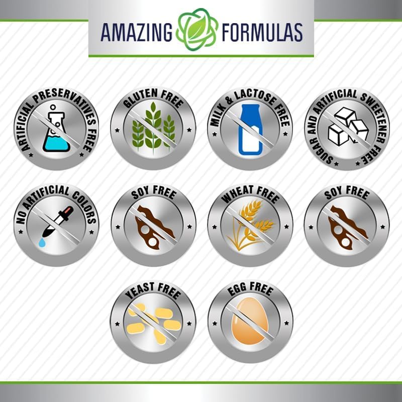 Amazing Formulas Niacin(Vitamin B3) 250 mg 180 Capsules Supplement | Non-GMO | Gluten Free | Made in USA