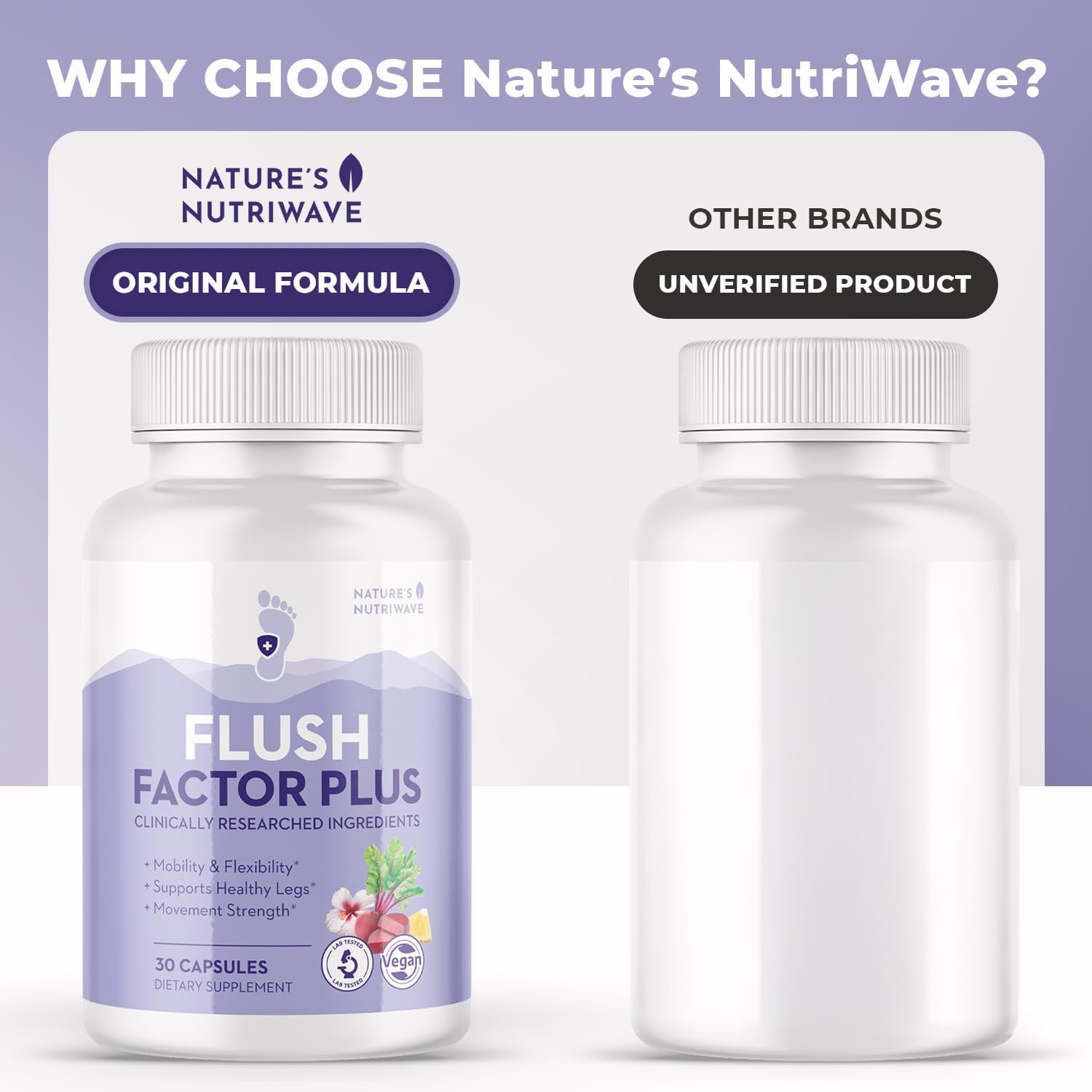 Flush Factor Plus – Original Formula – 30 Ct, 1 Month Supply | Original-formula capsules, plant-based | No Stimulants, Made in USA | Easy-to-swallow daily capsule