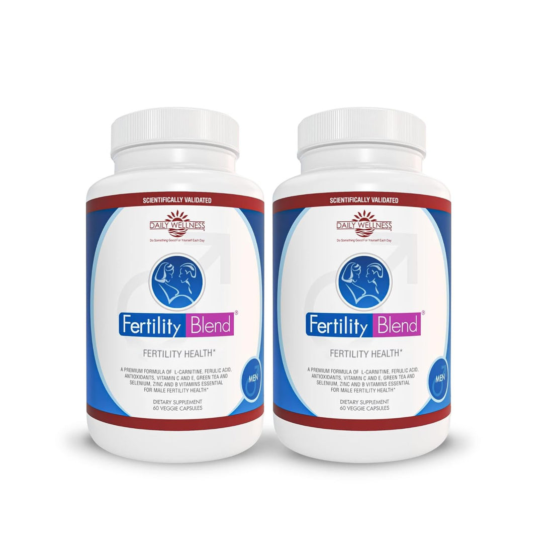 Fertility Blend Daily Wellness for Men - Male Fertility Supplements, Vitamin Blend Pills - Male Count Pre-Conception for Him - Fertility Supplements for Men - 60 Capsules, 2 Pack Fertility BlendBuy Supplements Australia