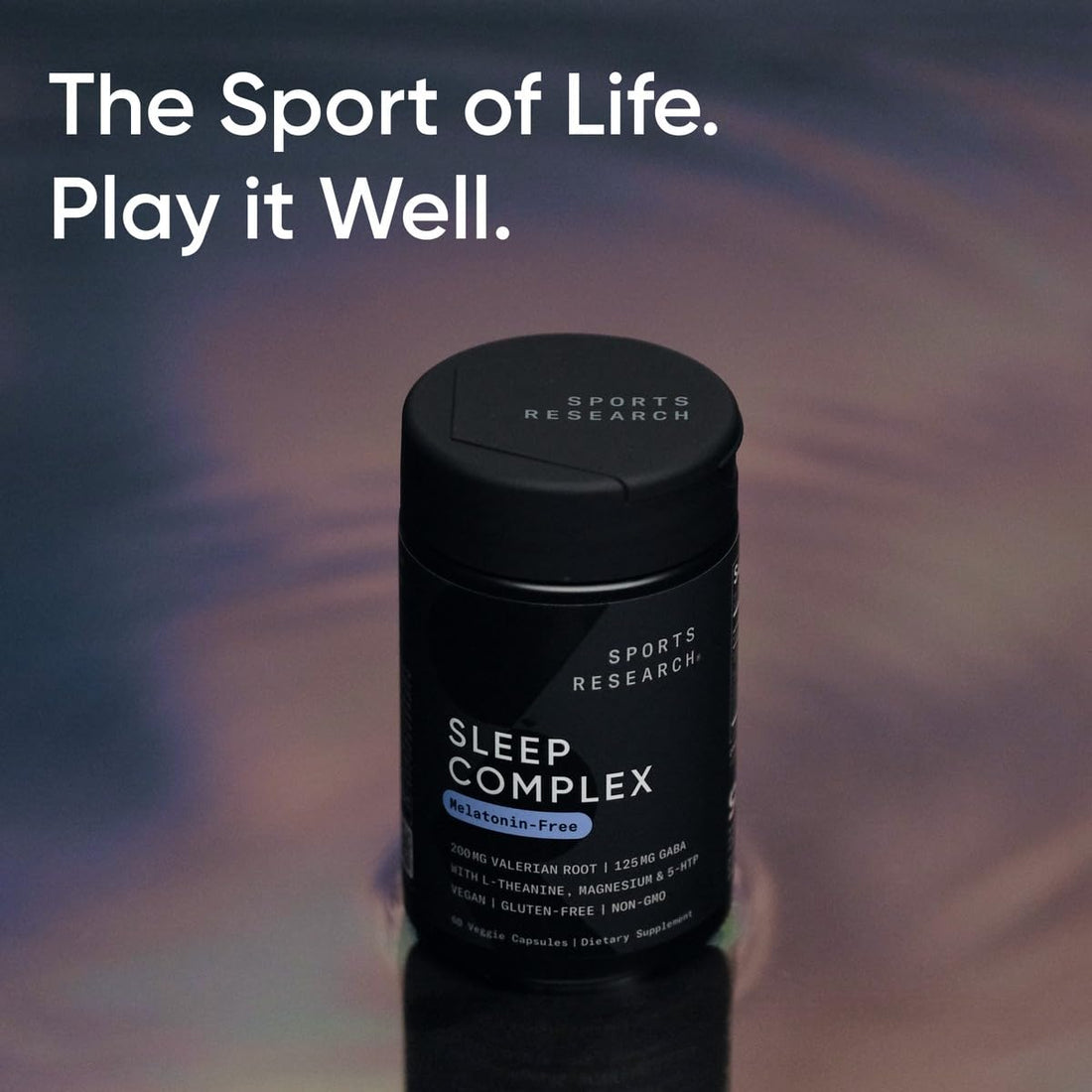 Sports Research® Sleep Complex- Melatonin-Free Vegan Capsules - with Valerian Root, GABA, L-Theanine, Magnesium & 5-HTP - 30 Servings Sports ResearchBuy Supplements Australia