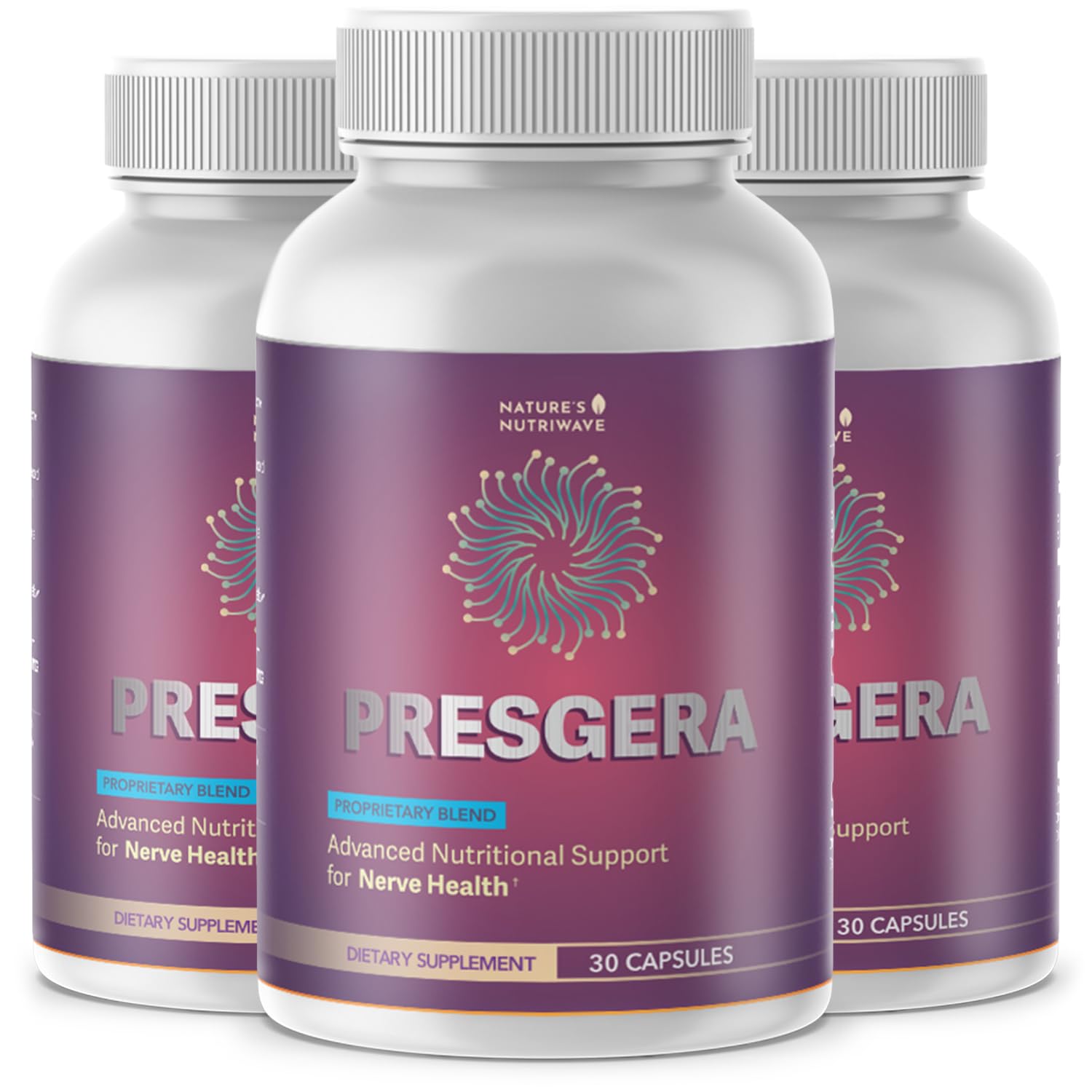 Presgera – Magnesium Glycinate, Turmeric & ALA – 30 Ct, 1 Month Supply | Also includes more botanicals with Magnesium Glycinate, Turmeric & Alpha Lipoic Acid | Non-GMO, Made in USA