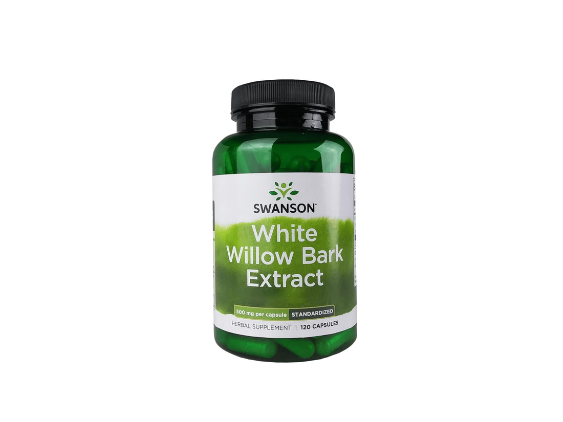 Swanson White Willow Bark Extract - Promotes Joint Support and Muscle Relief - Standardized to 15% Salicin - Natural Supplement with No Stomach Irritation - (120 Capsules, 500mg Each) SwansonBuy Supplements Australia