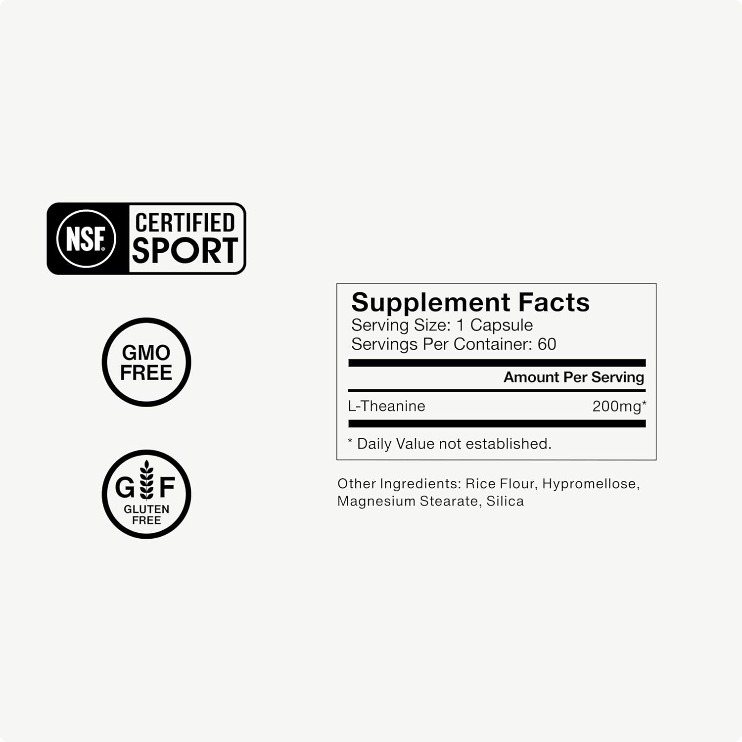 Momentous L-Theanine Supplement - 200 mg Capsules to Promote Relaxation & Focus - NSF Certified for Sport - GMO- & Gluten-Free - 60 Servings