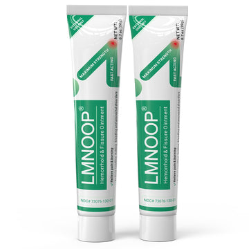 Hemorrhoid Treatment Ointment, Maximum Strength Treatment & Fast Relief for Pain, Itching, Burning, Swelling, Fissure, Bleeding, Discomfort, Long-Lasting Internal & External Hemorrhoid Cream, (2-Pack) LMNOOPBuy Supplements Australia