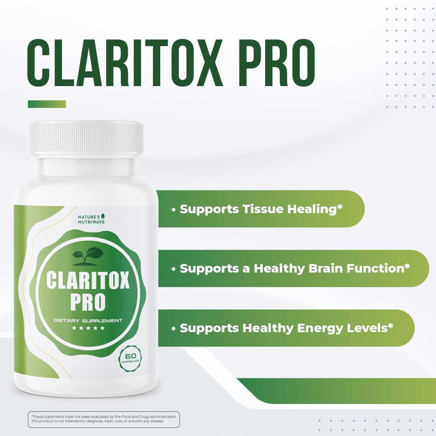 Claritox – Zinc, Chromium, ALA & Green Tea – 60 Ct, 1 Month Supply | Also includes Resveratrol & botanicals with Zinc, Chromium, ALA & Green Tea | Non-GMO, Stimulant-Free