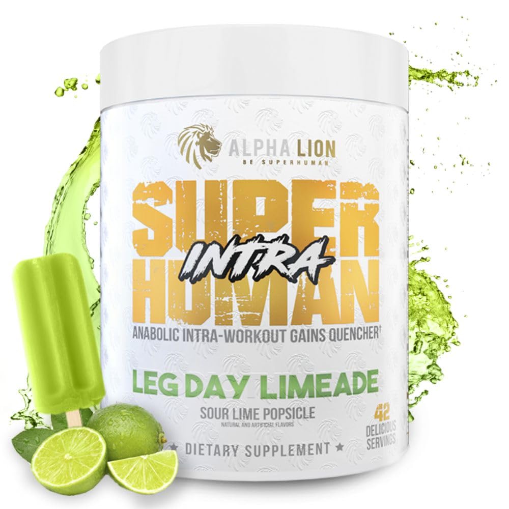 ALPHA LION Superhuman Intra Workout Powder for Men & Women, Amino Acids Drink, Muscle Recovery Supplement, BCAA Powder, Electrolytes & Hydration Mix (42 Servings, Watermelon Grape Candy Flavor)