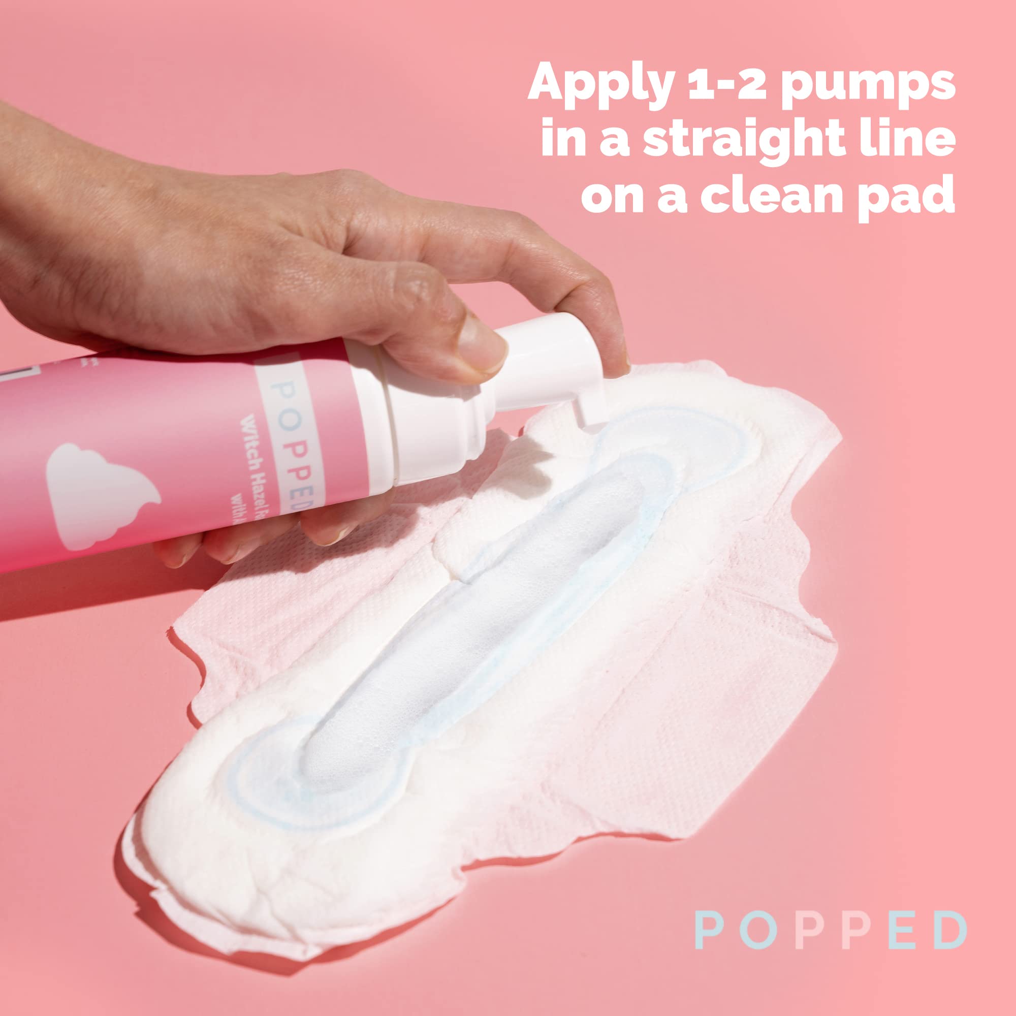 POPPED Witch Hazel Foam with Aloe (5 fl oz) | Perineal Healing Foam for Postpartum Care | Relieves Pain, Hemorrhoids, and Swelling After Birth | Postpartum Essential POPPEDBuy Supplements Australia