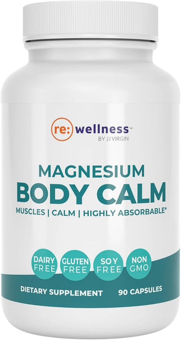 Reignite Wellness by JJ Virgin | Magnesium Body Calm | Chelated Magnesium Supplement for Energy Production, Sense of Calm & Immune Support | Magnesium Bisglycinate Chelate Complex | 120 Capsules