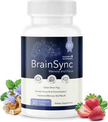 BrainSync – Probiotic Tablets, 3.6 Billion CFU – 30 Ct, 1 Month Supply | Probiotic tablets, 3.6 billion CFU | Easy-to-swallow daily tablet