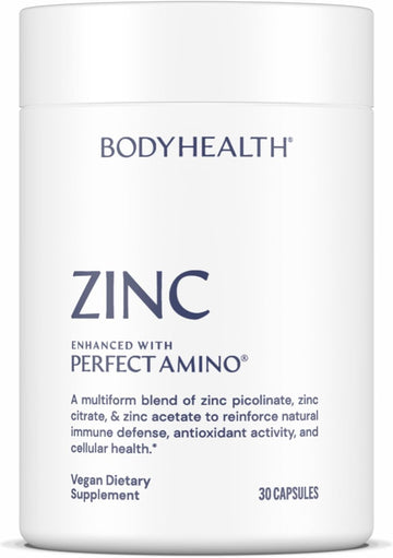 BodyHealth Zinc 30mg - Supplement for Growth & Development, Antioxidant Activity - Natural Immune Defense & Cellular Health - 30 Capsules