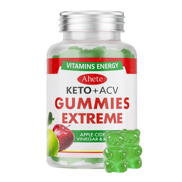 Ahete Keto Apple Cider Vinegar Gummies with Vitamin B6, B12, Folate & Beet Root, Keto ACV Gummies Supports Daily Wellness & Metabolism, Natural Apple Flavor, 60 Gummies (30 Day Supply) AheteBuy Supplements Australia