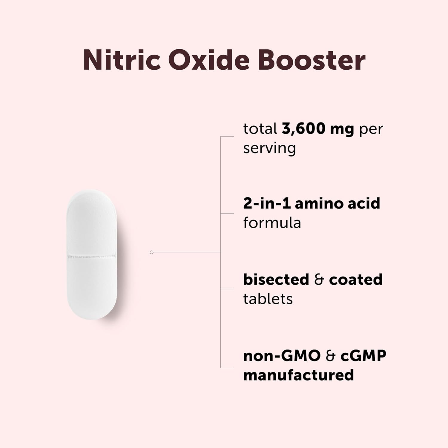 Micro Ingredients Nitric Oxide Supplement for Men & Women 3,600mg Per Serving, 240 Bisected Tablets | L-Arginine + L-Citrulline Amino Acid Complex | Pre-Workout, Caffeine-Free | Non-GMO, Gluten Free