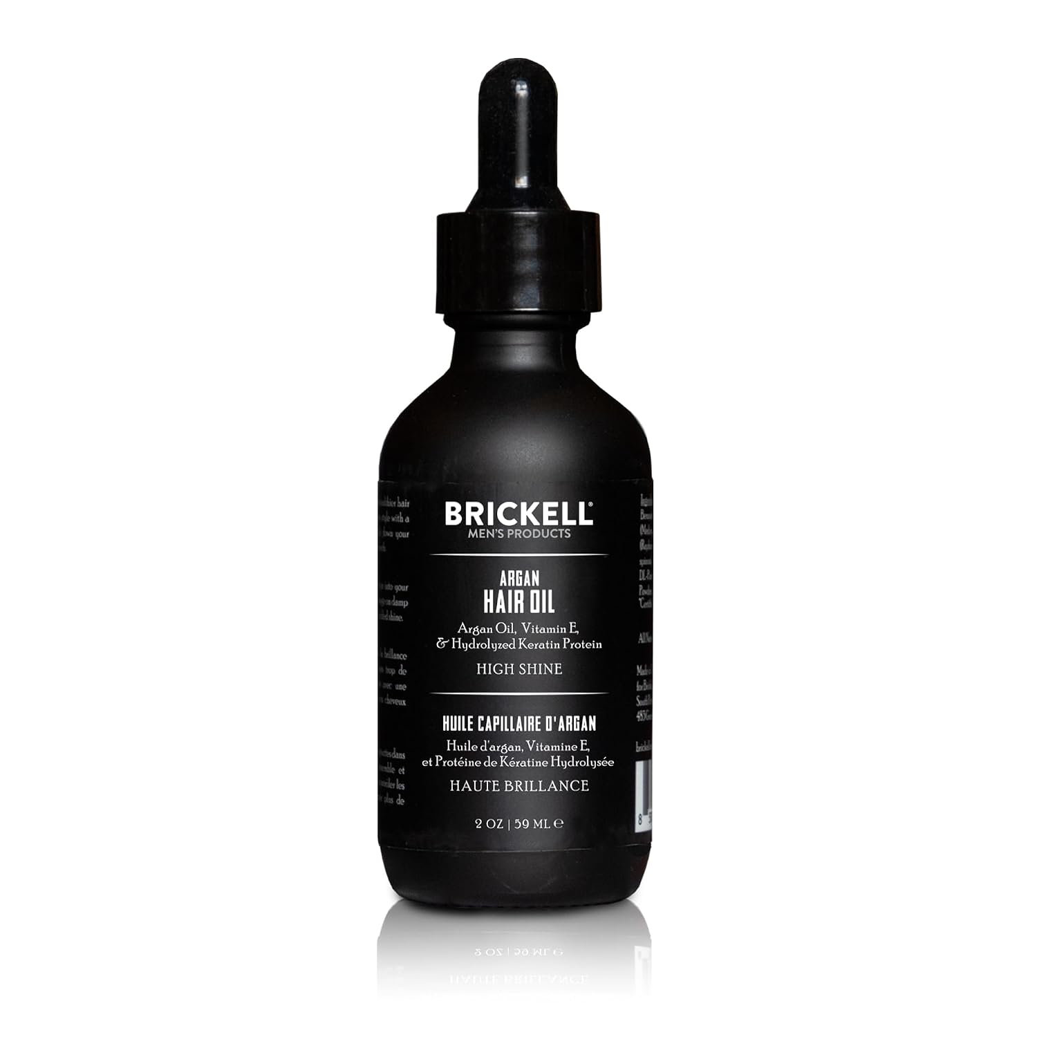 Brickell Men's Argan Oil for Hair, Lightweight Hair Oil Treatment For Men, With Argan Oil, Hydrolyzed Proteins, and Vitamin E, 2 Ounce, Scented