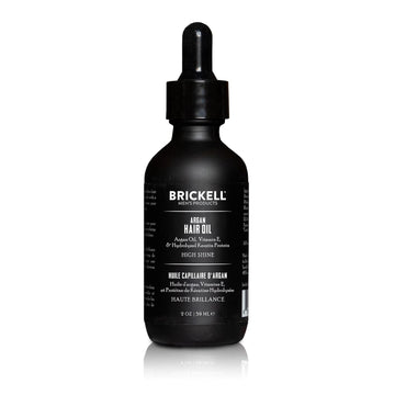 Brickell Men's Argan Oil for Hair, Lightweight Hair Oil Treatment For Men, With Argan Oil, Hydrolyzed Proteins, and Vitamin E, 2 Ounce, Scented