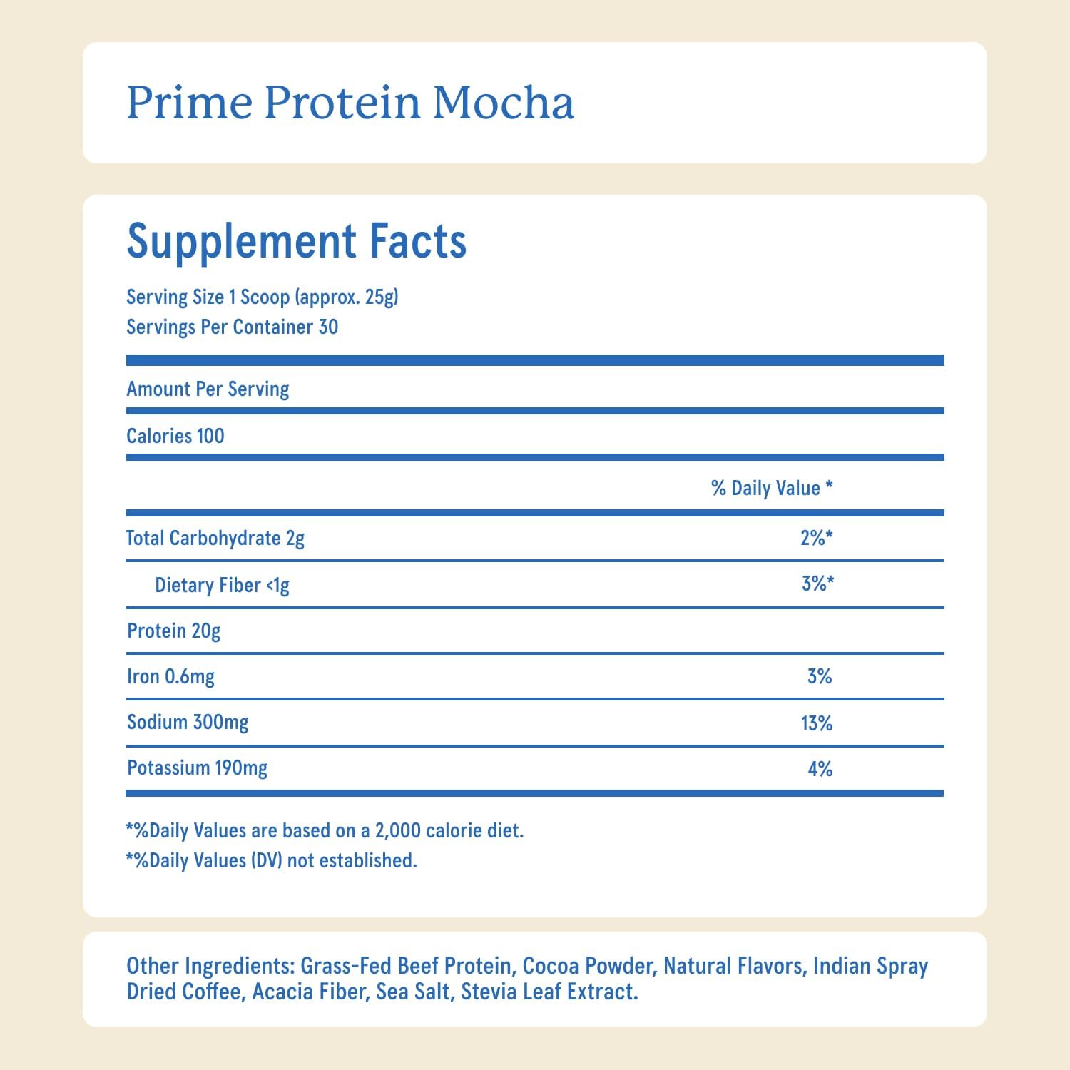 Equip Prime Mocha Protein Powder - Gut-Friendly, No Sugar Protein Shake Powder with Grass-Fed Beef & Natural Collagen - Rich & Creamy Mix - 21g Per Serving - Whey & Dairy-Free (30 Scoops)