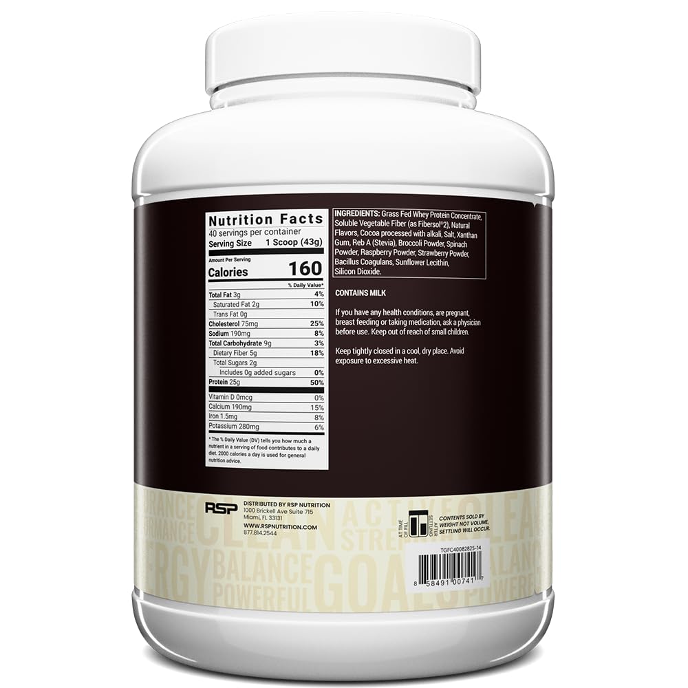 TrueFit Grass-Fed Whey Protein Powder + Fiber & Probiotics, Vanilla Shake | 25g Gut Healthy Protein with Fiber, Probiotics & Non-GMO Superfoods for Complete Meal Replacement Shake with Nothing Fake