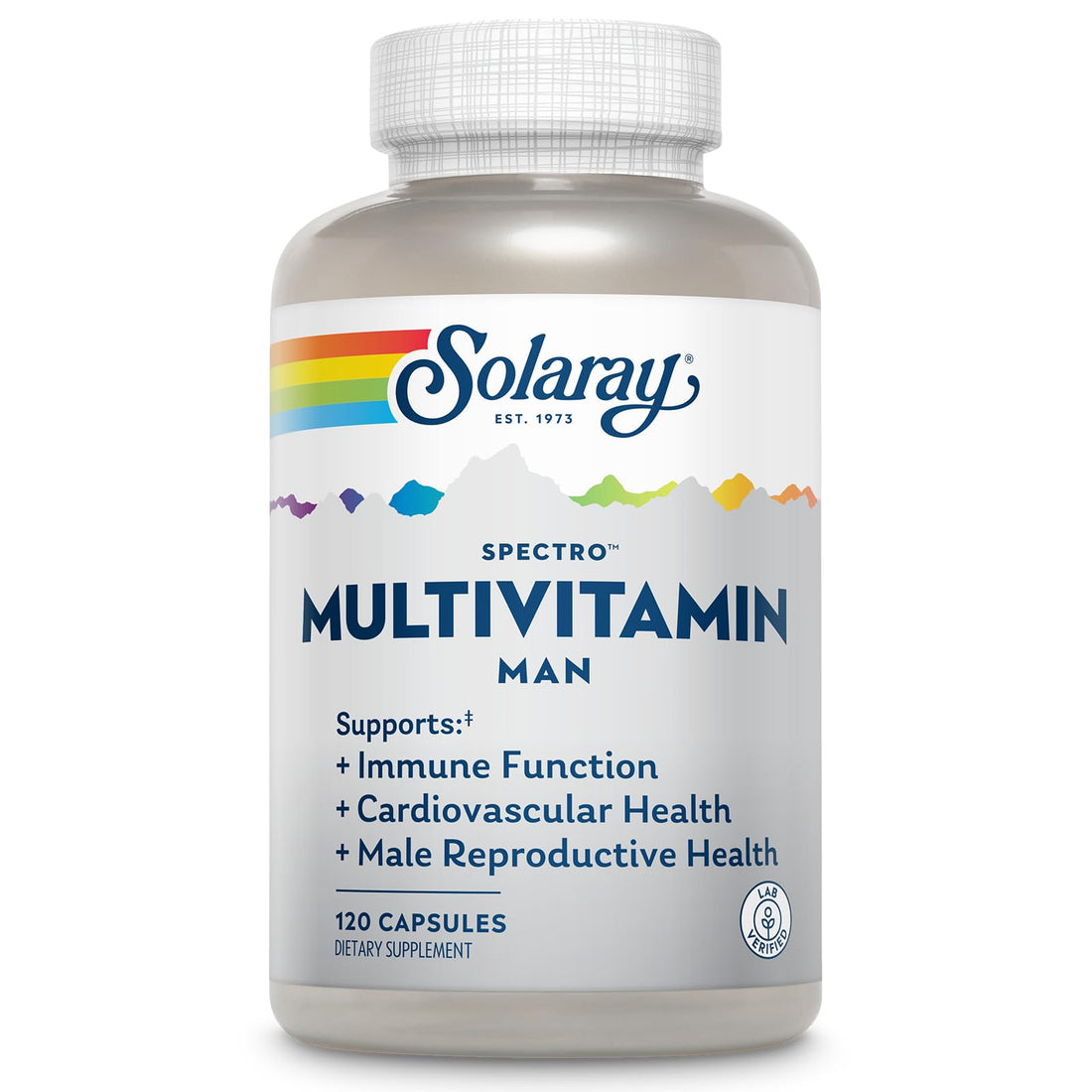 SOLARAY Spectro Multivitamin for Men - Cellular Energy, Heart Health, Immune Support - 45 Vitamins and Minerals w/Vitamin A, Vitamin C, D, Zinc, Digestive Enzymes, CoQ10, 60-Day Guarantee, 30 Serv. SOLARAYBuy Supplements Australia