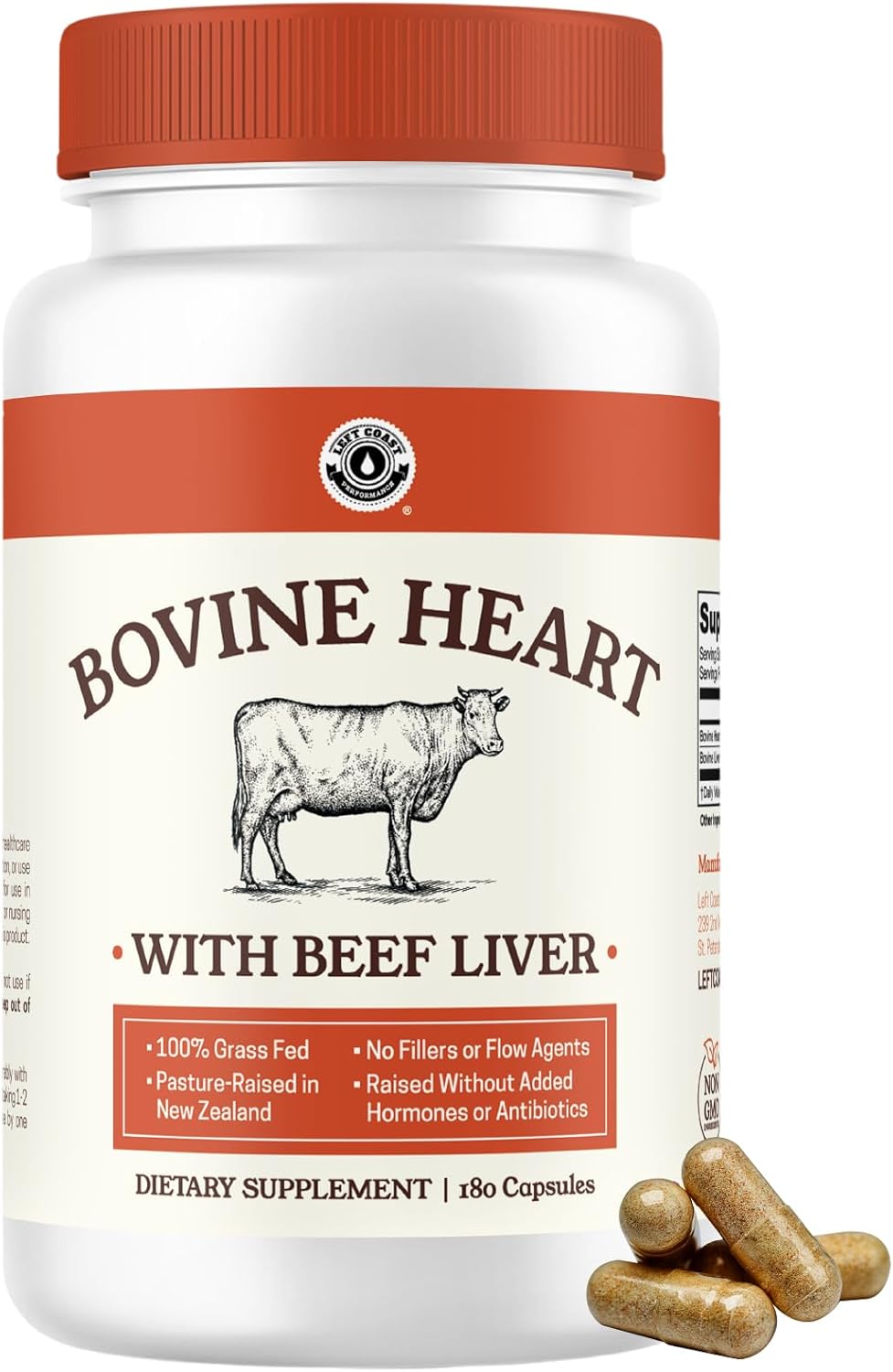 Beef Organ Complex + Organic Beef Liver + Grass Fed Heart & Liver Supplements - Organic Nutrient Dense Superfood for Overall Energy, Health, & Wellness - No Fillers, Freeze Dried Supplements