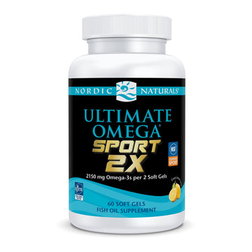 Nordic Naturals Ultimate Omega Sport 2X, Lemon Flavor - 60 Soft Gels - 2150 mg Omega-3 - NSF Certified Fish Oil with EPA & DHA - Heart & Muscle Health, Recovery - Non-GMO - 30 Servings Nordic NaturalsBuy Supplements Australia