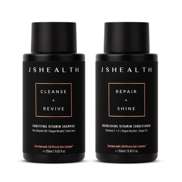 JSHealth Vitamins Shampoo & Conditioner Haircare, Virtual Bundle | Includes Purifying Keratin Shampoo & Nourishing Hair Conditioner