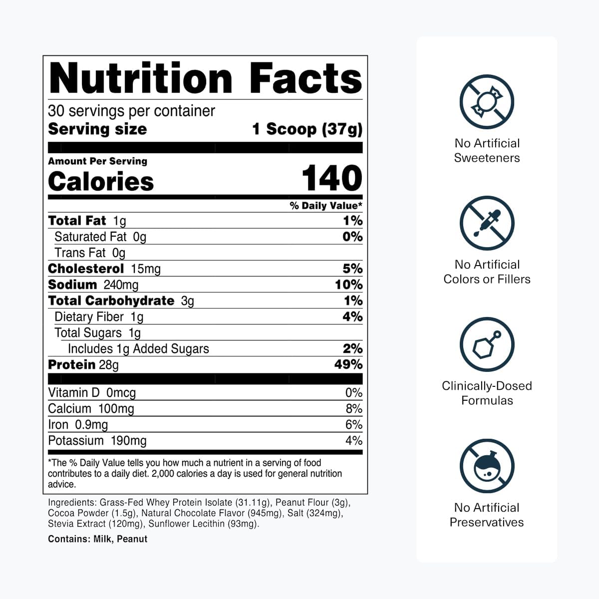 Transparent Labs Grass-Fed Whey Protein Isolate (30 Servings, Chocolate Peanut Butter) & Grass-Fed Whey Protein Isolate (30 Servings, French Vanilla)