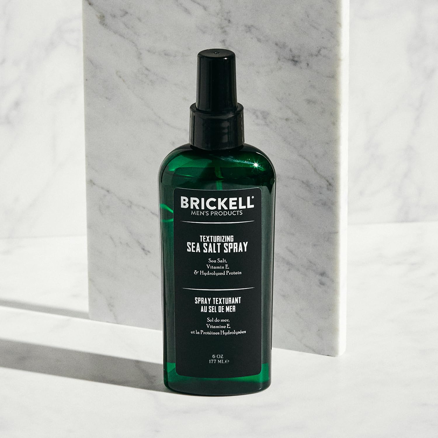 Brickell Men's Texturizing Sea Salt Spray for Men, Alcohol-Free, Lifts & Texturizes Hair for a Beach or Surfer Hair Style, With Sea Salt, Vitamin E & Hydrolyzed Protein, 6 Ounce