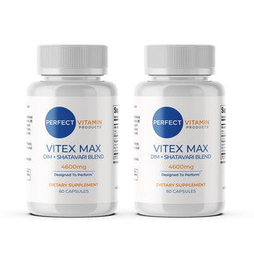 Perfect Vitamin Products Vitex Max DIM + Shatavari – Hormone Balance & Menopause Support for Women – Vegan Blend with Adaptogens for Mood, Cycle & Stress Relief – 4600mg (2-Pack) Perfect Vitamin ProductsBuy Supplements Australia