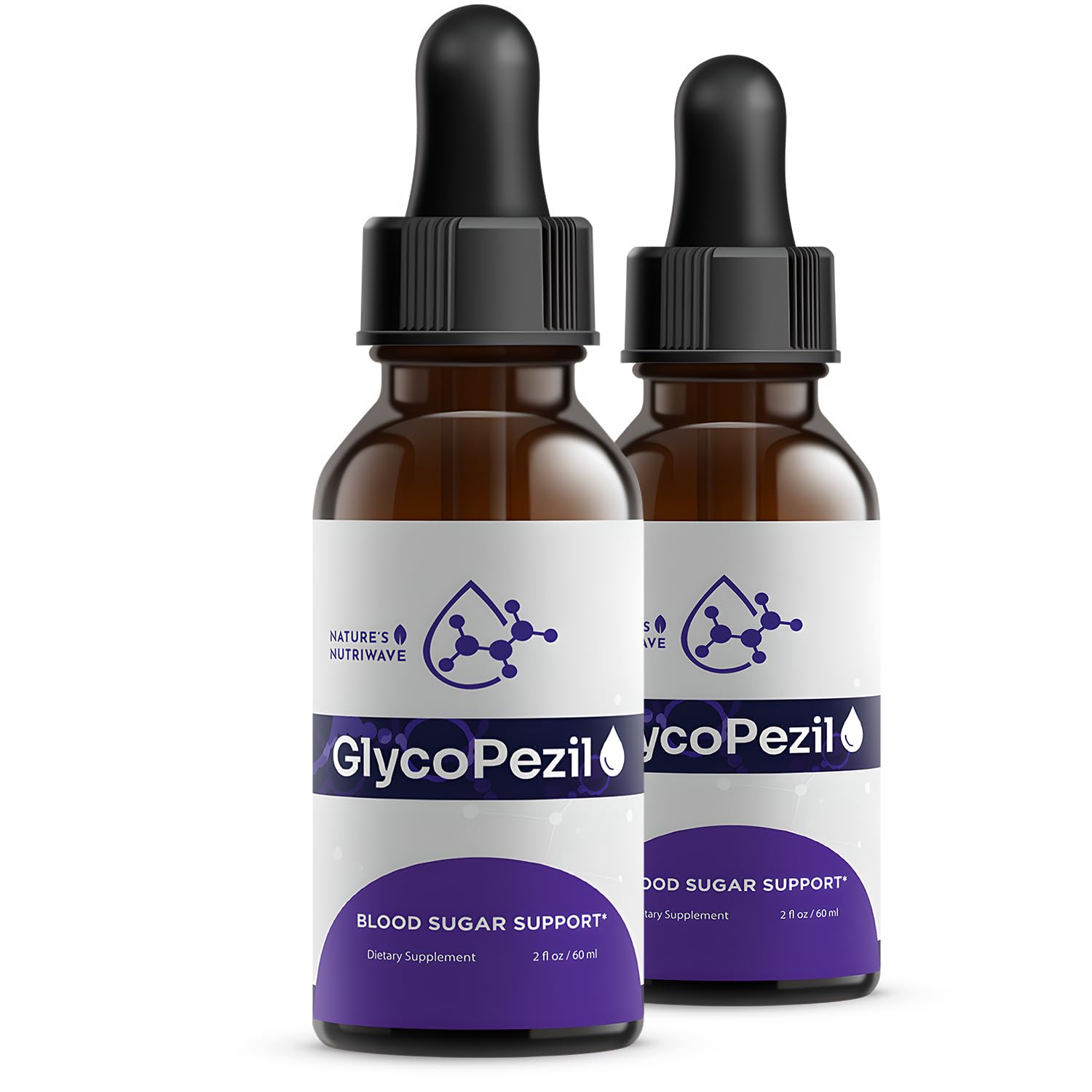 GlycoPezil Drops – Chromium, Maca & Ginseng – 2 fl oz, 3 Month Supply | Chromium, Maca Root, Ginseng & plant extracts | Non-GMO, GMP-Certified, Made in USA | Dropper, daily drops