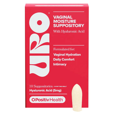 URO Vaginal Moisture Hyaluronic Acid Suppository for Easier Intimacy– 10 Ct