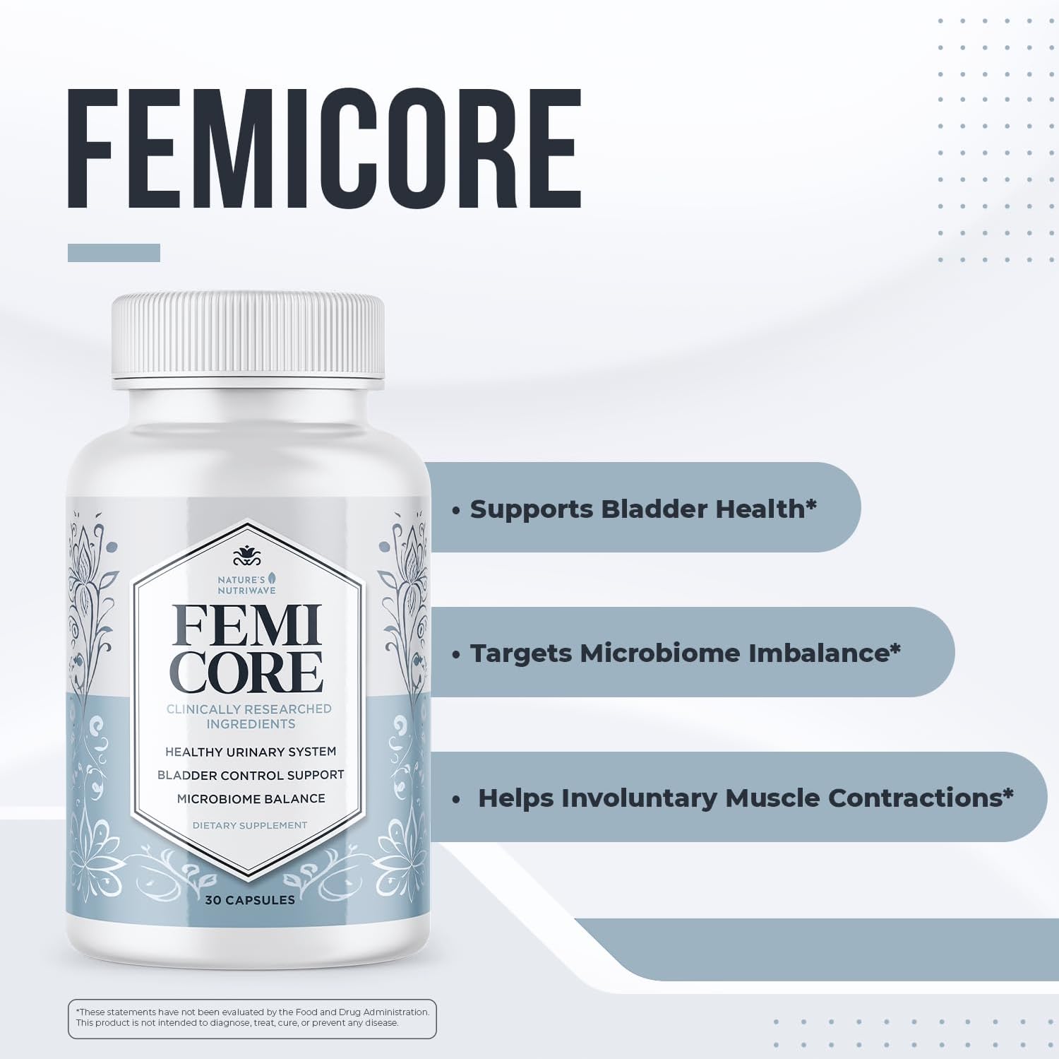 FemiCore – Botanical & Probiotic Capsules – 30 Ct, 1 Month Supply | Botanical & probiotic capsules, clean formula | Non-GMO, Stimulant-Free, GMP-Certified, Made in USA | Daily capsule