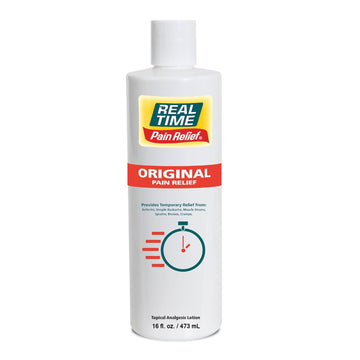 Real Time Pain Relief Cream 16oz Bottle | 17 Natural Ingredients: 1.25% Menthol, Arnica & MSM | Muscle Strain & Joint Discomfort Relief for Arthritis, Cramps, Sprains, Bruises, Hands, Back & Knee Pain Real Time Pain ReliefBuy Supplements Australia
