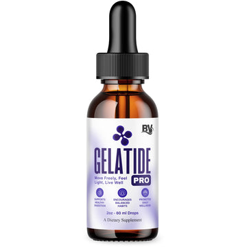 BLUE VIBE Gelatide Liquid Drops, Gela Tide Advanced Maximum Strength Overall Health & Wellness Support Supplement, Gelatide Premium Daily Health and Overall Energy Formula (2oz / 60ml) BLUE VIBEBuy Supplements Australia