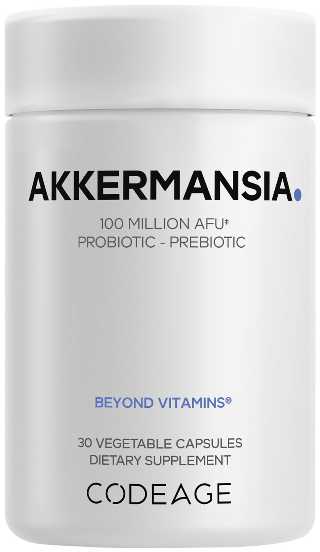 Codeage Akkermansia Synbiotic Supplement - 100 Million AFU Akkermansia Probiotic & Chicory Inulin Prebiotic - Chicory Root - 1 Capsule Per Serving - Non-GMO, Gluten-Free - 30 Capsules CodeageBuy Supplements Australia