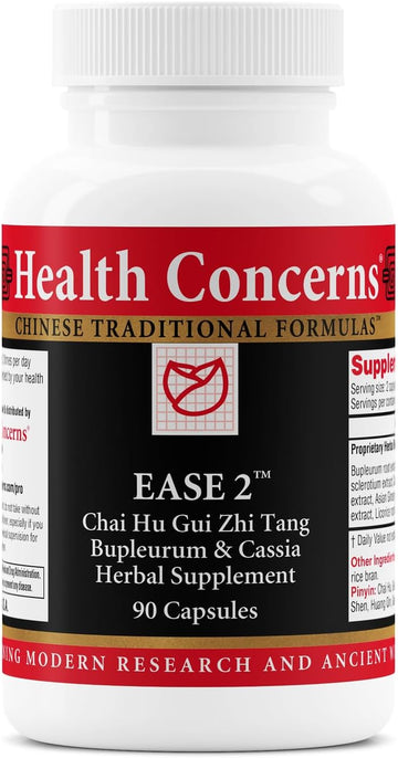 Health Concerns Ease 2 – Liver & Digestive Support – Relieves Neck Shoulder Tension – Chinese Herbal Formula – Natural GI Health Support – Bupleurum & Cassia Herbal Supplement – 90 Capsules