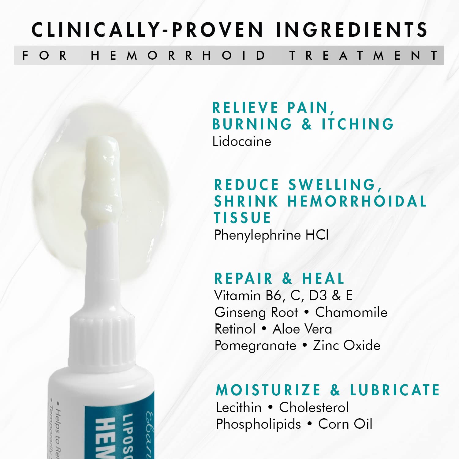 Ebanel Bundle of Lidocaine Numbing Spray, and Hemorrhoid Master