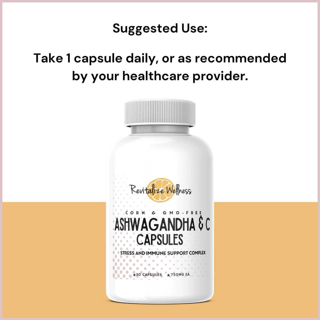 Revitalize Wellness Ashwagandha + Vitamin C Capsules | Stress and Immune Support Complex | with 550 mg Ashwagandha and 200 mg Vitamin C per Serving | 30 Servings Revitalize WellnessBuy Supplements Australia