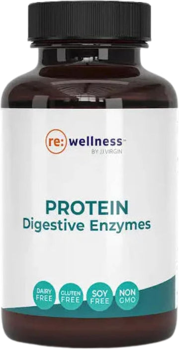 Reignite Wellness by JJ Virgin | Protein Digestive Enzymes | Supports Protein, Carb & Fat Digestion | Helps Reduce Bloating & Improve Nutrient Absorption | 60 Servings