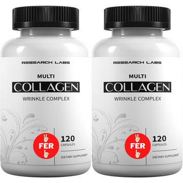 Research Labs 2 for 1 Promo 240 Collagen Pills - 6000 mg Per Day. Grass Fed Anti-Aging Support for Skin, Joints, Tendons, Bones, Hair and Nails.