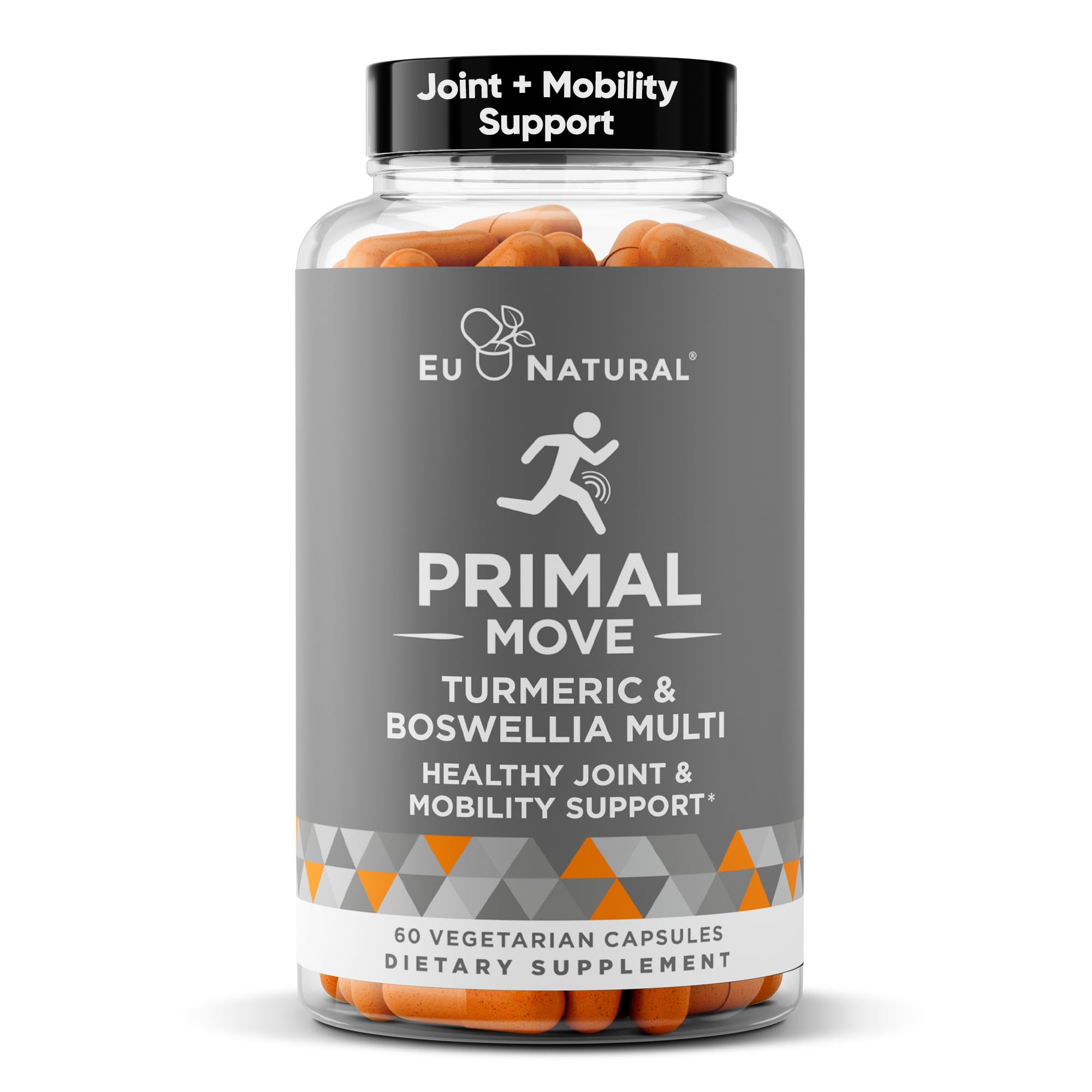 Primal Joint & Mobility Support - Advanced Joint Support Supplement for Women and Men - Turmeric, Boswellia, Ginger and Boron for Whole-Body Flexibility, Joint Health & Comfort - 60 Veg Soft Capsules Eu NaturalBuy Supplements Australia