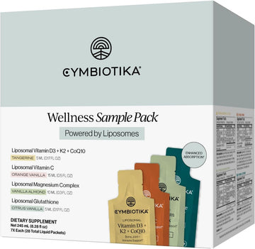 CYMBIOTIKA Liposomal Essentials Sampler, 4 Daily Favorites, 28 Packets