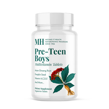 Michael's Health Naturopathic Programs Pre-Teen Boys Daily Multivitamin - 60 Vegetarian Tablets - With Male Herbal Blend - Kosher - 60 Servings MICHAEL'SBuy Supplements Australia