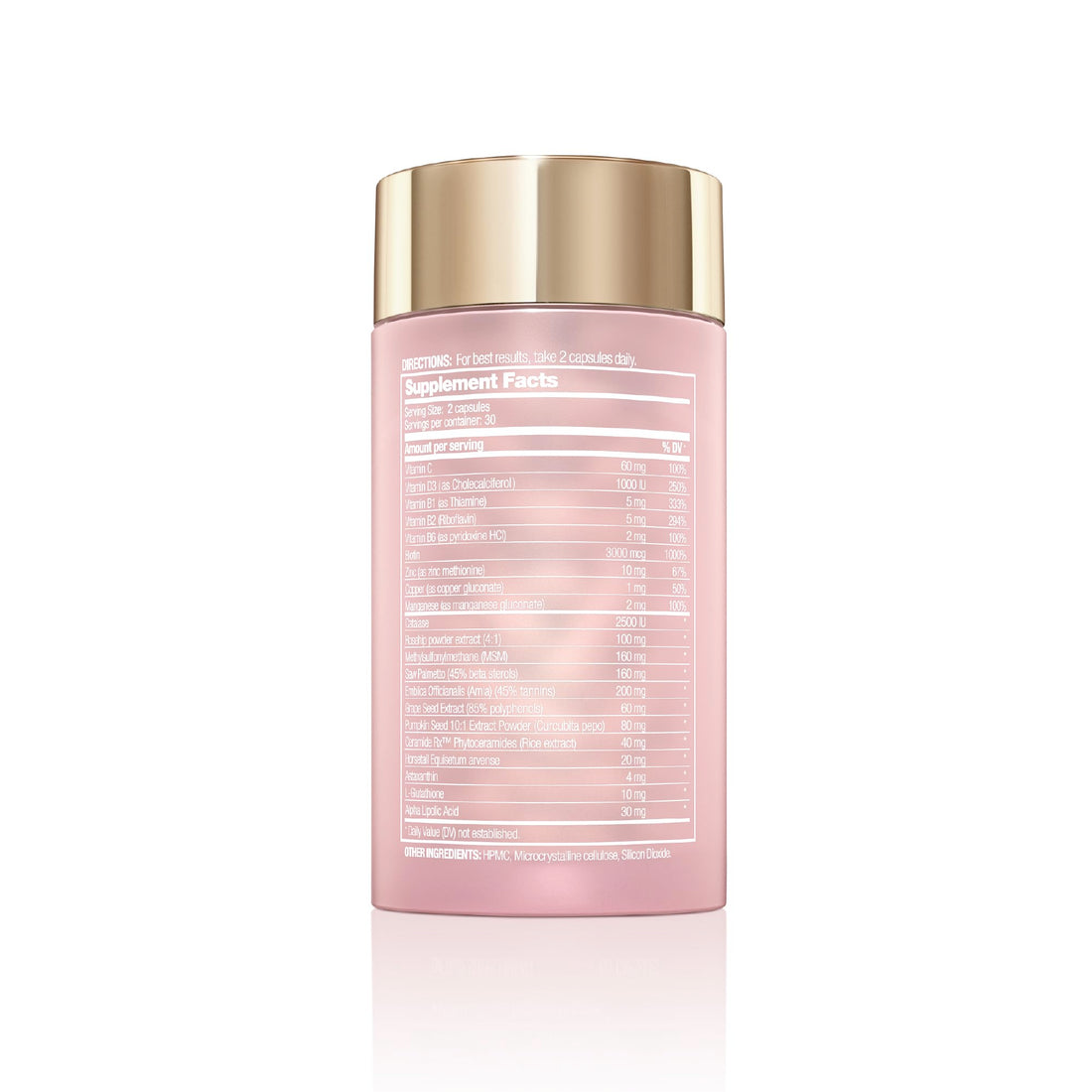 Halo Beauty Hair Skin & Nails Supplement | Thicker Hair Growth, Radiant Skin & Strong Nails Support with Biotin, Saw Palmetto & Phytoceramides | Vegan Capsules | Made in USA | 1-Month Supply Halo BeautyBuy Supplements Australia