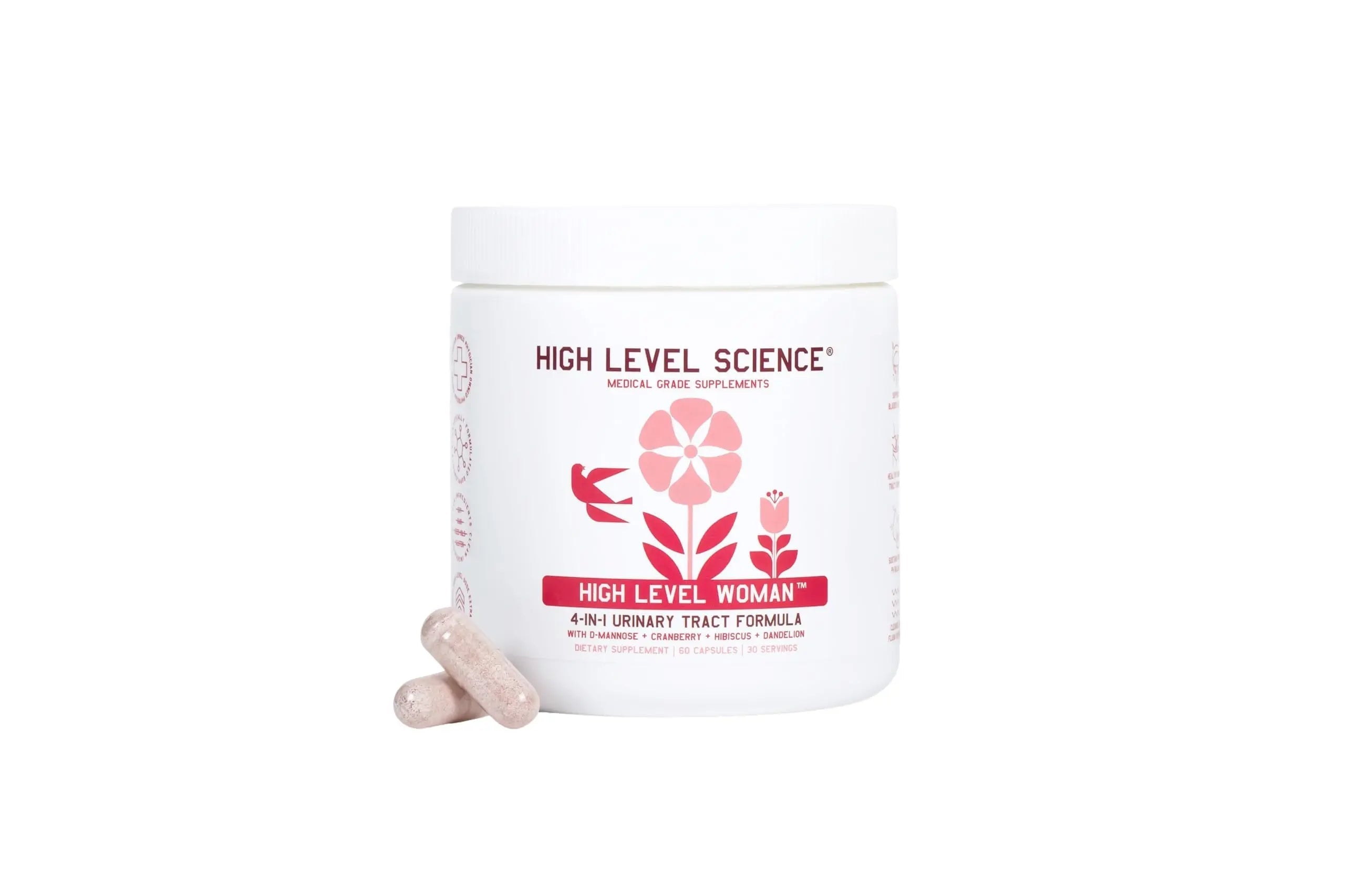 High Level D-Mannose 1000mg, Urinary Tract & Bladder Health Support, D Mannose Supplements for Women, Cranberry, Hibiscus & Dandelion, Utri Cleanse, 60 Capsules, Vegetarian, Gluten Free High LevelBuy Supplements Australia