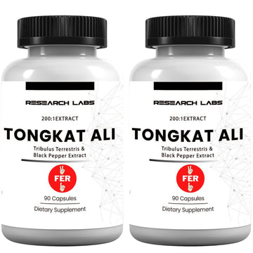 Research Labs Longjack Tongkat Ali Extract Capsules - Highly Concentrated Potent Extract | Strength, Drive, Performance & Muscle Mass