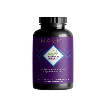 NAOMI Magnesium L-Threonate with 2,000mg Patented Magtein®, High Absorption Elemental Magnesium, Memory Supplement - Brain Health, Focus, Nerve Support, Heart Health, Natural Sleep Aid, 60 Veggie Caps NAOMIBuy Supplements Australia