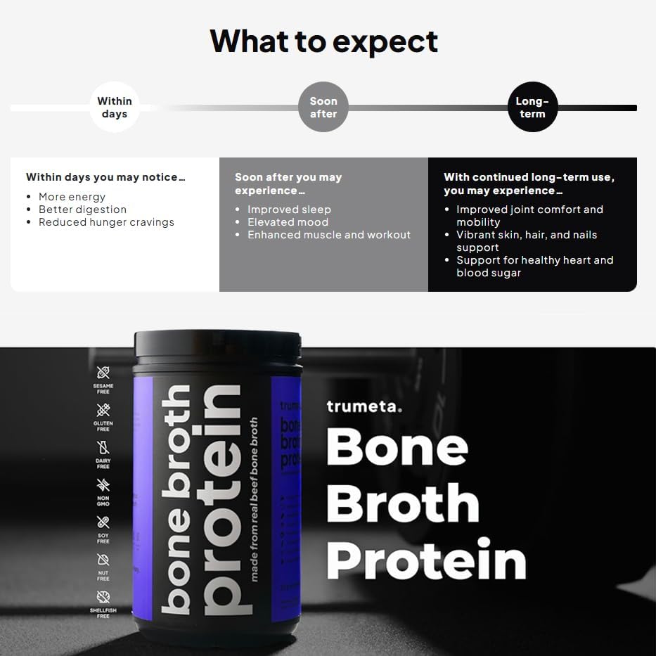 Beef Bone Broth Protein Powder - 20g Beef Protein Lush Chocolate Delight Flavor - Bone Broth Powder Supplement - Enhance Workout Recovery, Joint Flexibility & Digestive Health - 27.5 oz