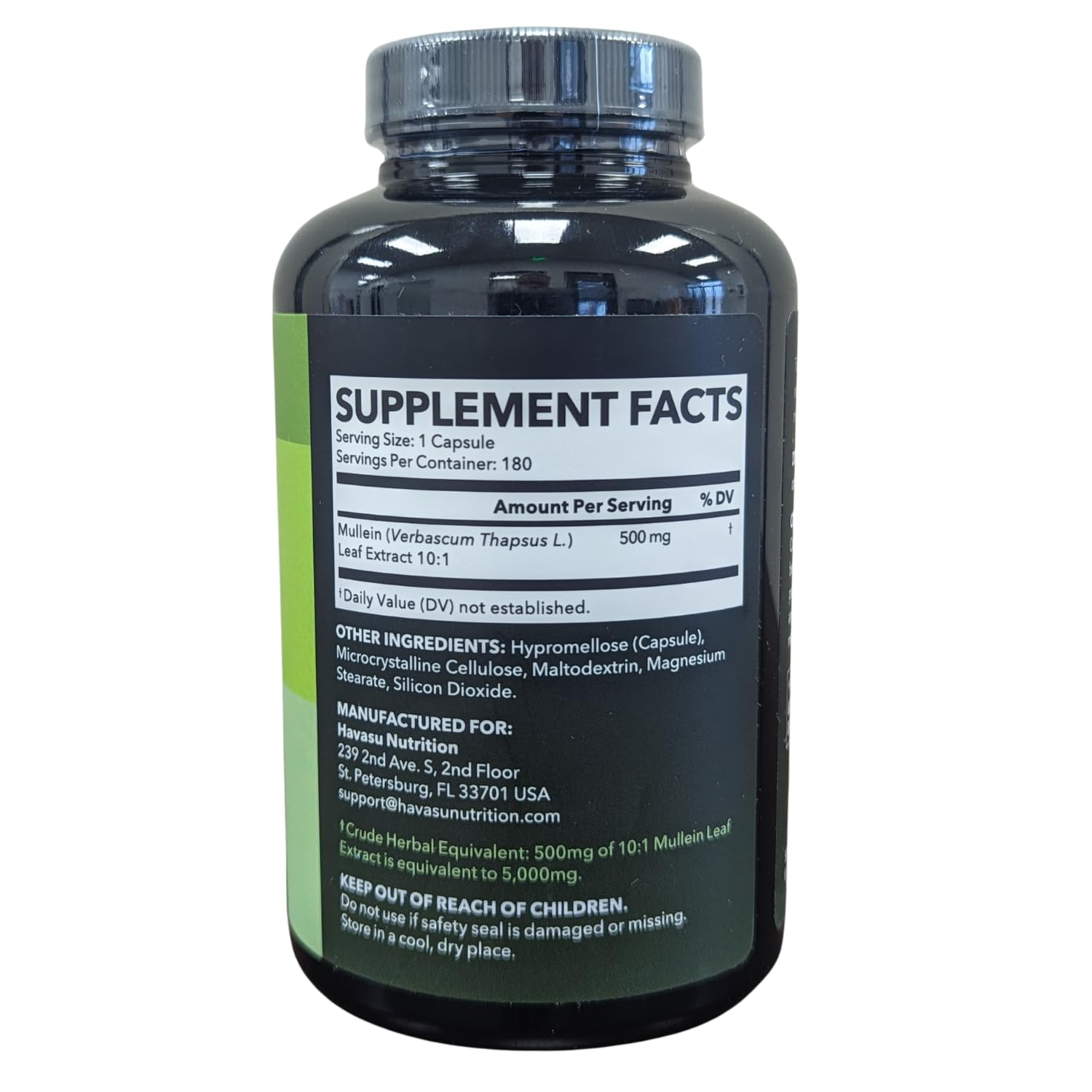500mg Mullein Extract for Lung Support and Respiratory Health, 30 Count | Mullein Leaf Capsules for Respiratory Health, Vegan, Non-GMO Herbal Supplement for Overall Daily Wellness, 1 Month Supply