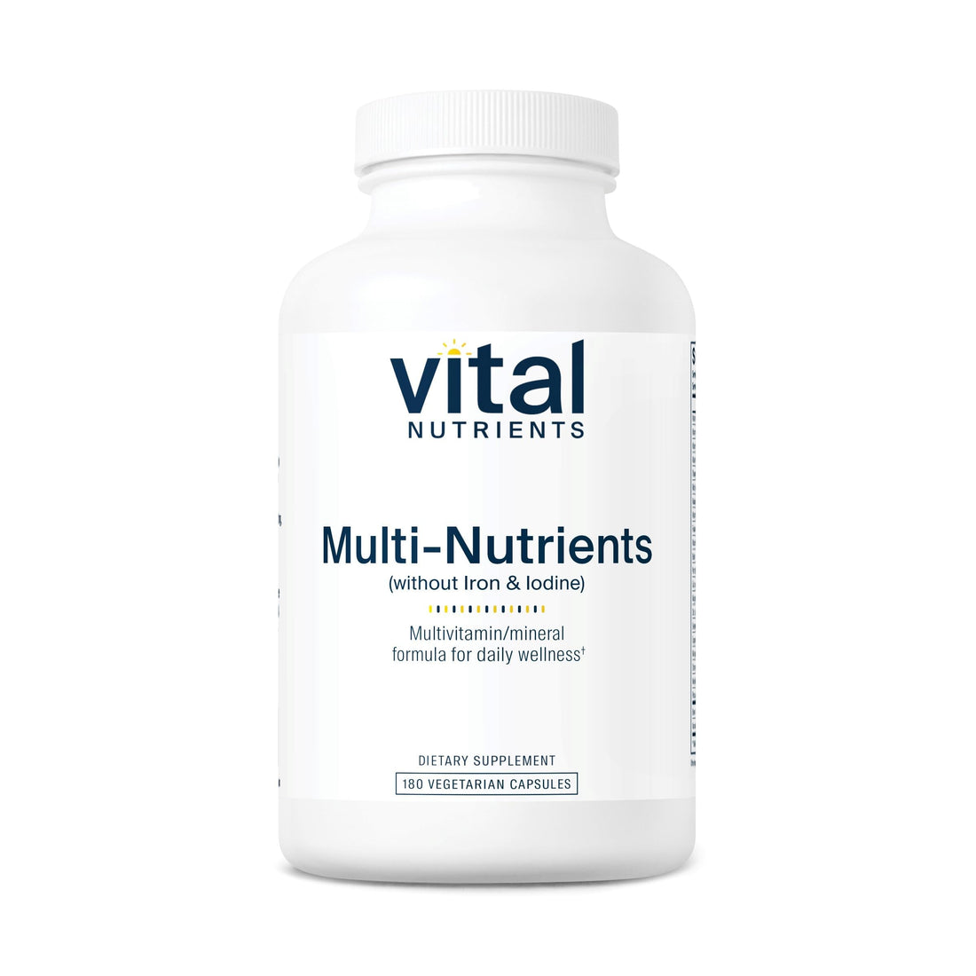 Vital Nutrients Multi-Nutrients (No Iron or Iodine) - Comprehensive Vegetarian Daily Multivitamin and Mineral Formula with Potent Antioxidants* - Gluten, Dairy, Soy Free - Non-GMO - 180 Capsules Vital NutrientsBuy Supplements Australia
