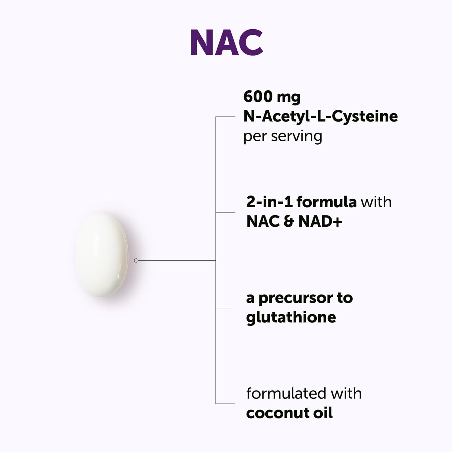 Micro Ingredients NAC Supplement 600mg Per Serving with NAD+ & Coconut Oil, 300 Softgels | 2-in-1 N Acetyl L Cysteine Plus Nicotinamide Forms | NAD Supplements for Women & Men | Non-GMO, Gluten Free